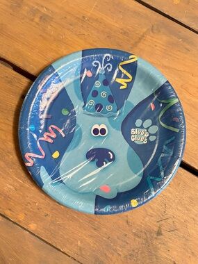 Vintage Blues Clues Party Paper Plates 1999
